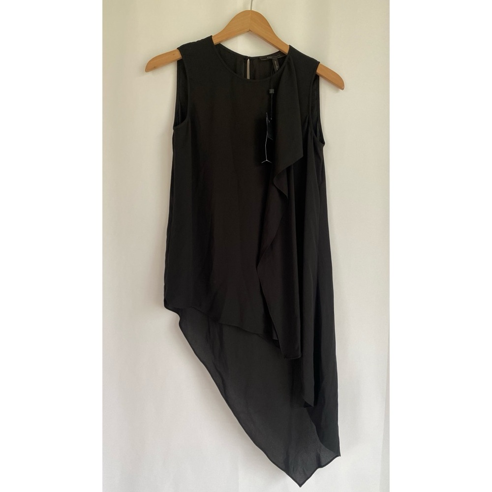 BCBGMAXAZRIA Edythe Cascade Drape Top